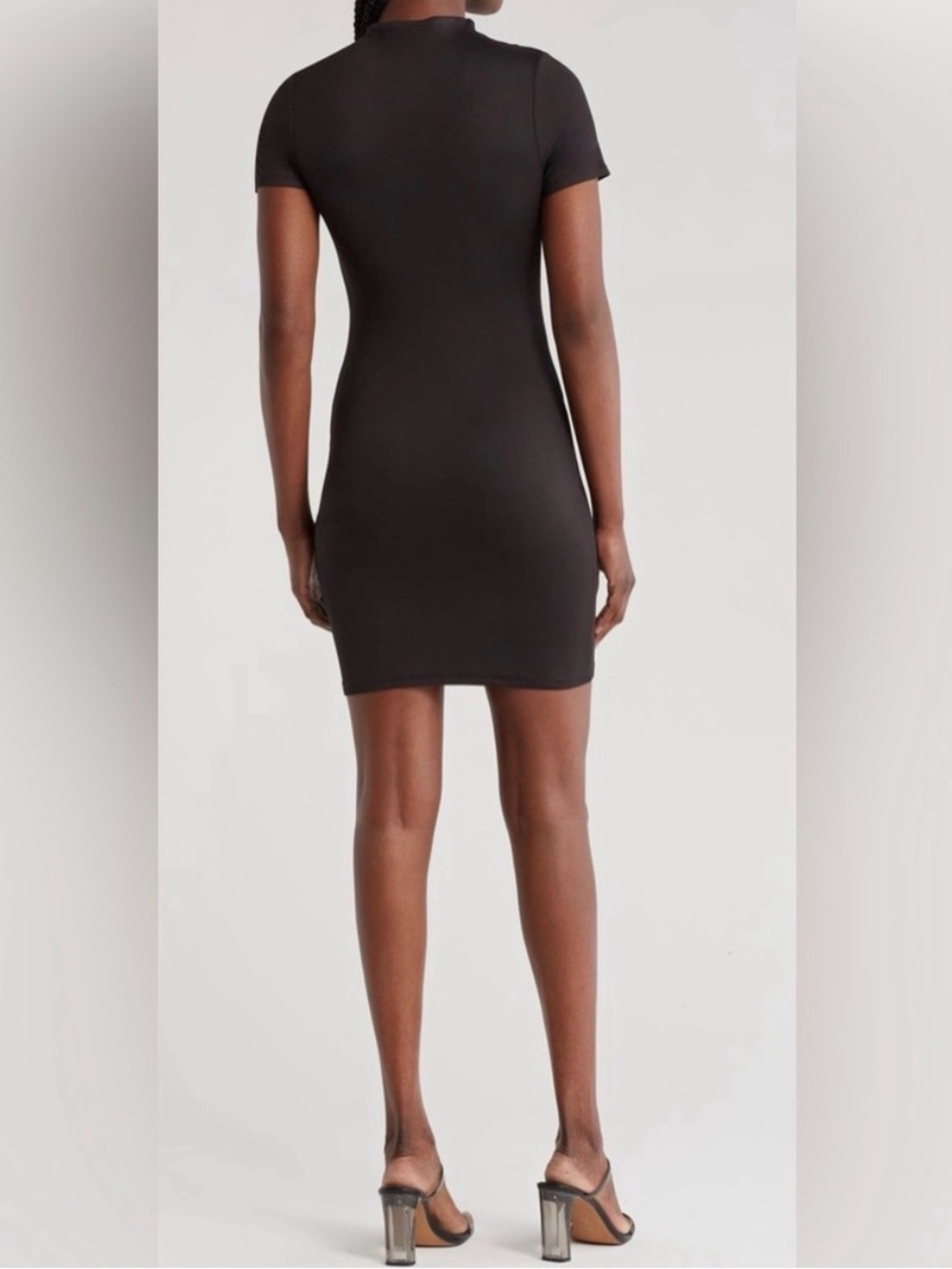 naked wardrobe Black Short Sleeve Bodycon Top - Picture 7 of 8